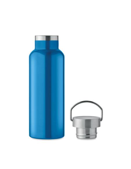 Botella agua de acero inoxidable reciclado Italy doble capa tapa con asa sin BPA 500ml PERSONALIZABLE