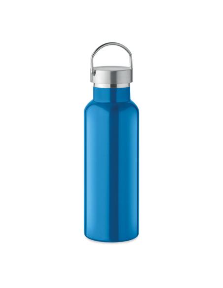 Botella agua de acero inoxidable reciclado Italy doble capa tapa con asa sin BPA 500ml PERSONALIZABLE