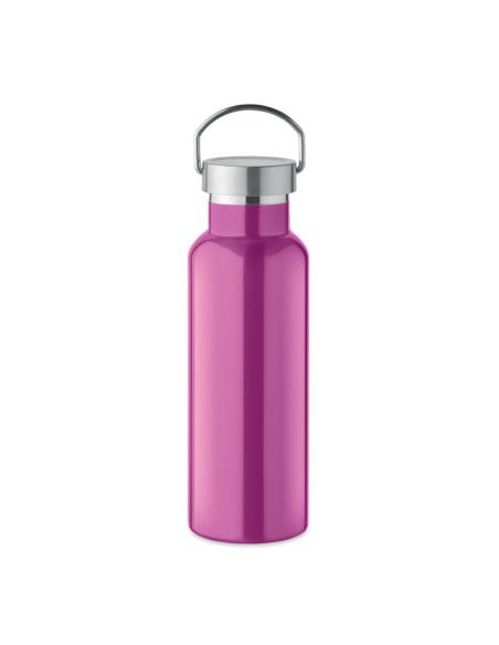 Botella agua de acero inoxidable reciclado Italy doble capa tapa con asa sin BPA 500ml PERSONALIZABLE
