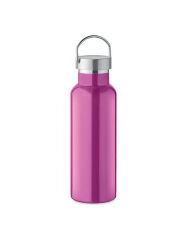 Botella agua de acero inoxidable reciclado Italy doble capa tapa con asa sin BPA 500ml PERSONALIZABLE