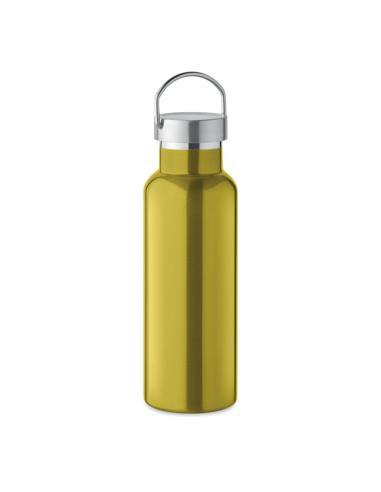 Botella agua de acero inoxidable reciclado Italy doble capa tapa con asa sin BPA 500ml PERSONALIZABLE