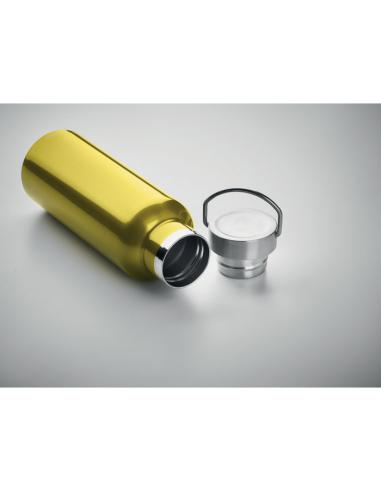 Botella agua de acero inoxidable reciclado Italy doble capa tapa con asa sin BPA 500ml PERSONALIZABLE