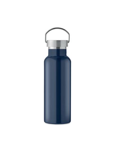 Botella agua de acero inoxidable reciclado Italy doble capa tapa con asa sin BPA 500ml PERSONALIZABLE