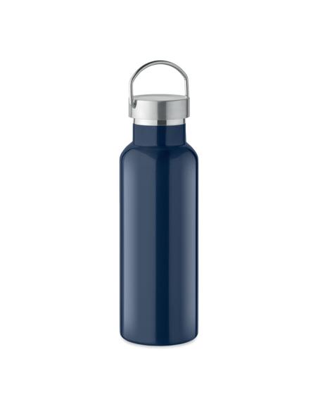 Botella agua de acero inoxidable reciclado Italy doble capa tapa con asa sin BPA 500ml PERSONALIZABLE