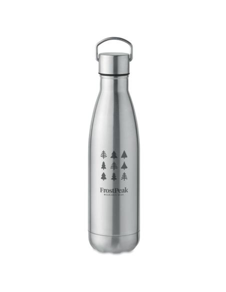 Botella agua de acero inoxidable reciclado Windhoek doble capa tapa estrecha con asa sin BPA 500ml PERSONALIZABLE