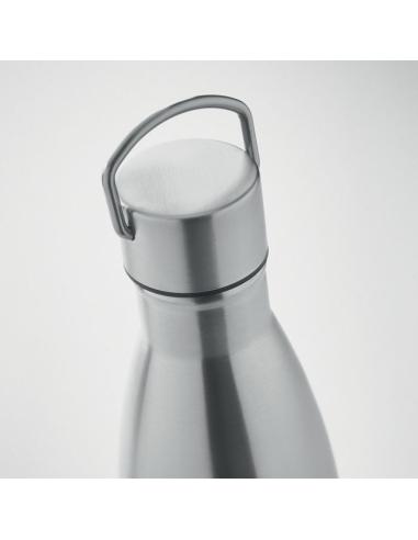 Botella agua de acero inoxidable reciclado Windhoek doble capa tapa estrecha con asa sin BPA 500ml PERSONALIZABLE