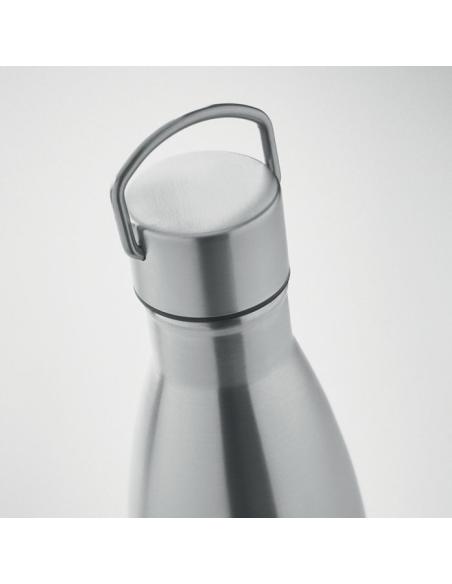 Botella agua de acero inoxidable reciclado Windhoek doble capa tapa estrecha con asa sin BPA 500ml PERSONALIZABLE