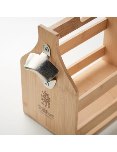 Caja de bambú Wroclaw para 6 botellas de cerveza PERSONALIZABLE