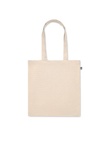Bolsa de tela Oviedo algodón orgánico 220g/m2 natur asas largas y fuelle PERSONALIZABLE