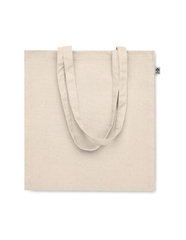 Bolsa de tela Oviedo algodón orgánico 220g/m2 natur asas largas y fuelle PERSONALIZABLE