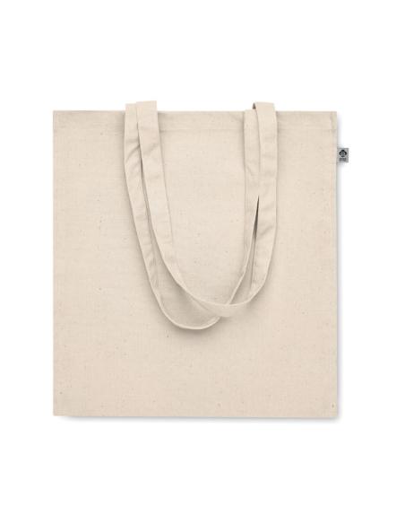 Bolsa de tela Oviedo algodón orgánico 220g/m2 natur asas largas y fuelle PERSONALIZABLE