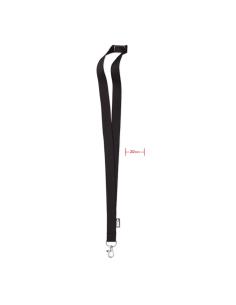 Lanyard de RPET Surabaya con mosquetón metálico y cierre de seguridad PERSONALIZABLE