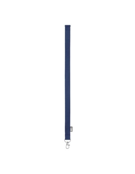 Lanyard de RPET Surabaya con mosquetón metálico y cierre de seguridad PERSONALIZABLE