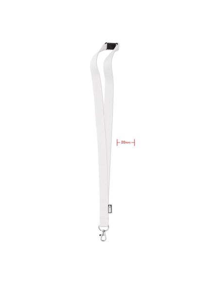 Lanyard de RPET Surabaya con mosquetón metálico y cierre de seguridad PERSONALIZABLE