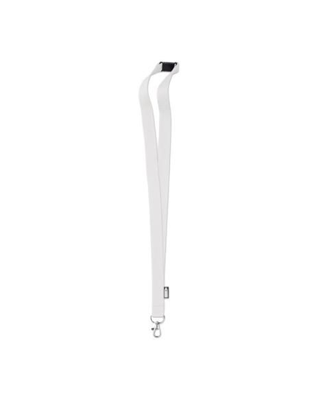 Lanyard de RPET Surabaya con mosquetón metálico y cierre de seguridad PERSONALIZABLE