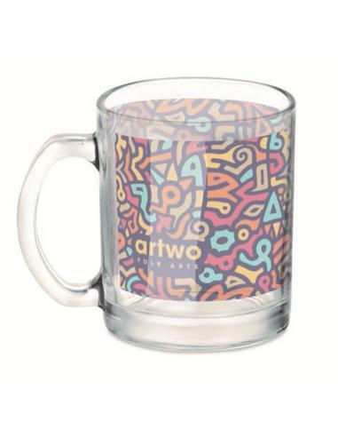 Taza cristal Kobe sublimación 300ml PERSONALIZABLE