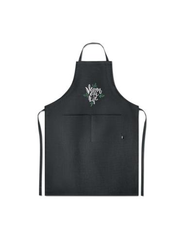 Delantal ajustable de cáñamo Banjul 200g/m2 con bolsillos PERSONALIZABLE