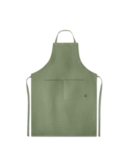 Delantal ajustable de cáñamo Banjul 200g/m2 con bolsillos PERSONALIZABLE