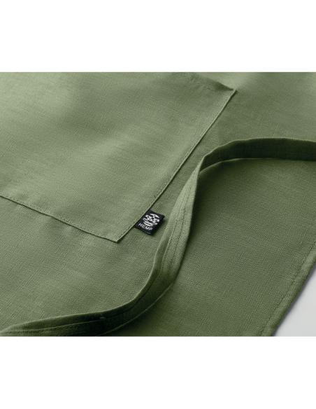 Delantal ajustable de cáñamo Banjul 200g/m2 con bolsillos PERSONALIZABLE