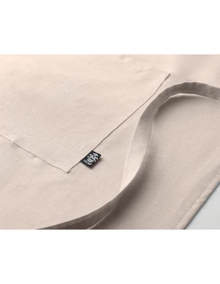 Delantal ajustable de cáñamo Banjul 200g/m2 con bolsillos PERSONALIZABLE