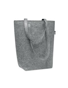 Bolsa de fieltro obtenido de botellas recicladas Nice con asas largas y fuelle PERSONALIZABLE