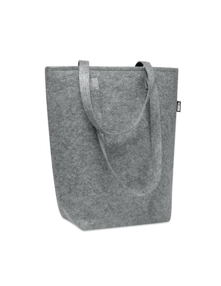 Bolsa de fieltro obtenido de botellas recicladas Nice con asas largas y fuelle PERSONALIZABLE