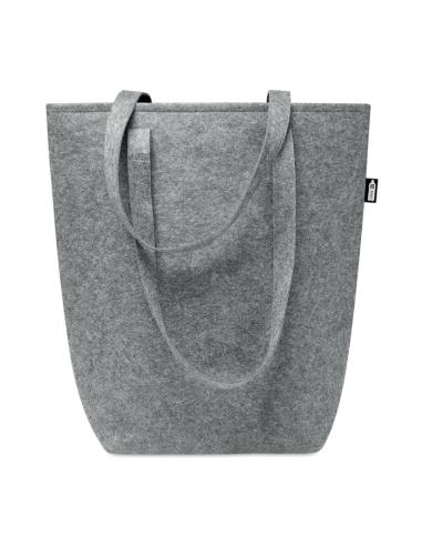 Bolsa de fieltro obtenido de botellas recicladas Nice con asas largas y fuelle PERSONALIZABLE