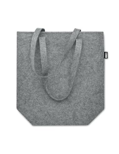 Bolsa de fieltro obtenido de botellas recicladas Nice con asas largas y fuelle PERSONALIZABLE
