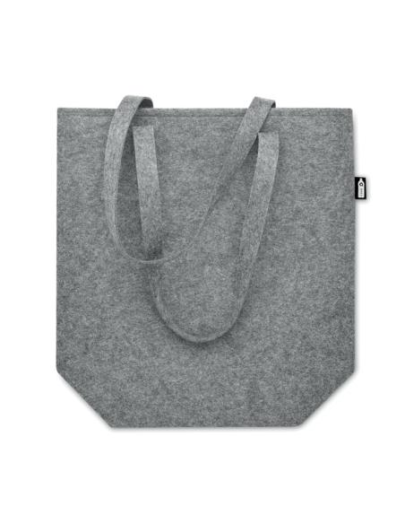 Bolsa de fieltro obtenido de botellas recicladas Nice con asas largas y fuelle PERSONALIZABLE