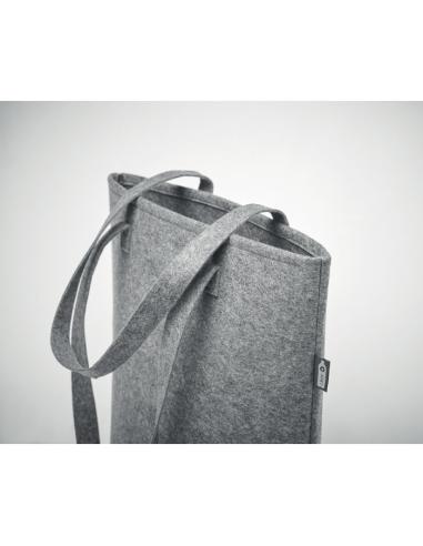 Bolsa de fieltro obtenido de botellas recicladas Nice con asas largas y fuelle PERSONALIZABLE