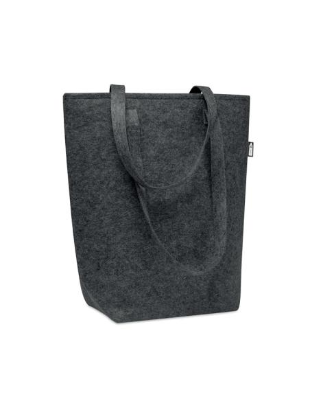 Bolsa de fieltro obtenido de botellas recicladas Nice con asas largas y fuelle PERSONALIZABLE