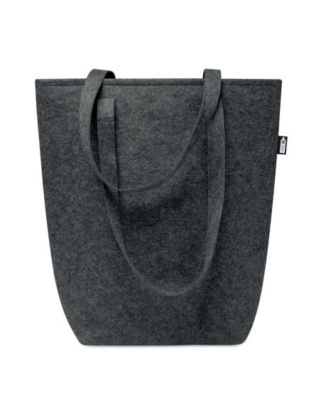 Bolsa de fieltro obtenido de botellas recicladas Nice con asas largas y fuelle PERSONALIZABLE