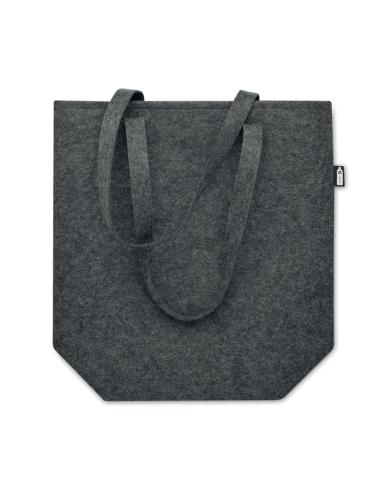 Bolsa de fieltro obtenido de botellas recicladas Nice con asas largas y fuelle PERSONALIZABLE
