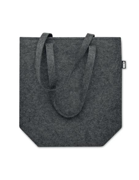 Bolsa de fieltro obtenido de botellas recicladas Nice con asas largas y fuelle PERSONALIZABLE