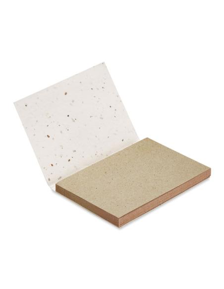 Bloc de notas auto-adhesivas Amritsar de papel de hierbas con cubierta en papel semillas PERSONALIZABLE