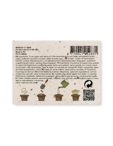 Bloc de notas auto-adhesivas Amritsar de papel de hierbas con cubierta en papel semillas PERSONALIZABLE