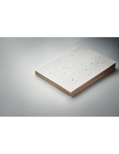 Bloc de notas auto-adhesivas Amritsar de papel de hierbas con cubierta en papel semillas PERSONALIZABLE
