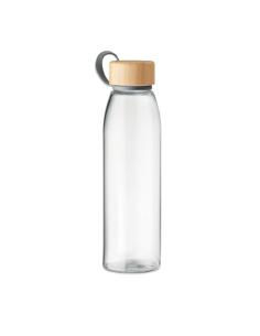Botella de cristal con tapa de bambú Daruvar sin BPA 500ml PERSONALIZABLE