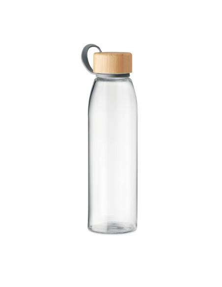 Botella de cristal con tapa de bambú Daruvar sin BPA 500ml PERSONALIZABLE