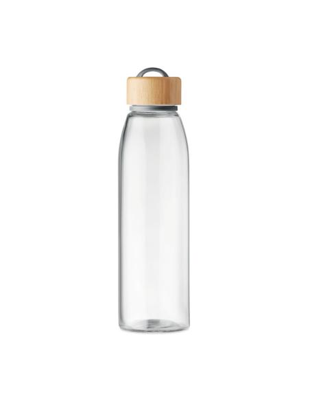Botella de cristal con tapa de bambú Daruvar sin BPA 500ml PERSONALIZABLE