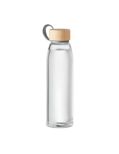 Botella de cristal con tapa de bambú Daruvar sin BPA 500ml PERSONALIZABLE