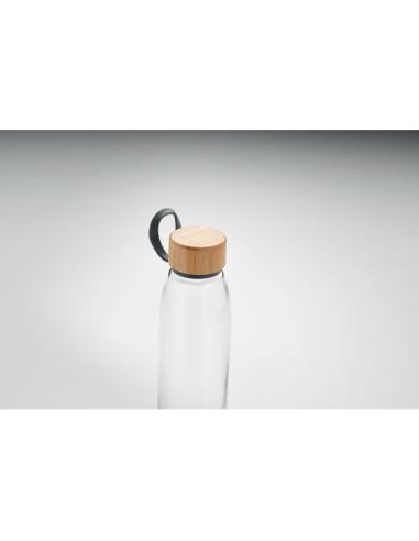 Botella de cristal con tapa de bambú Daruvar sin BPA 500ml PERSONALIZABLE