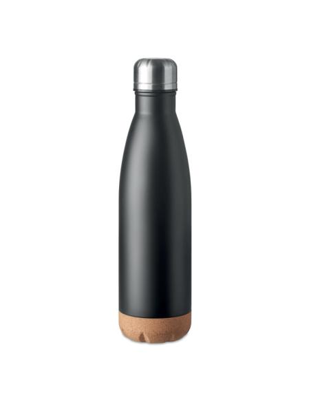 Botella agua de acero inoxidable Geelong doble capa con base de corcho sin BPA 600ml PERSONALIZABLE