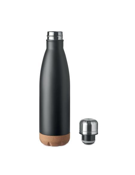 Botella agua de acero inoxidable Geelong doble capa con base de corcho sin BPA 600ml PERSONALIZABLE