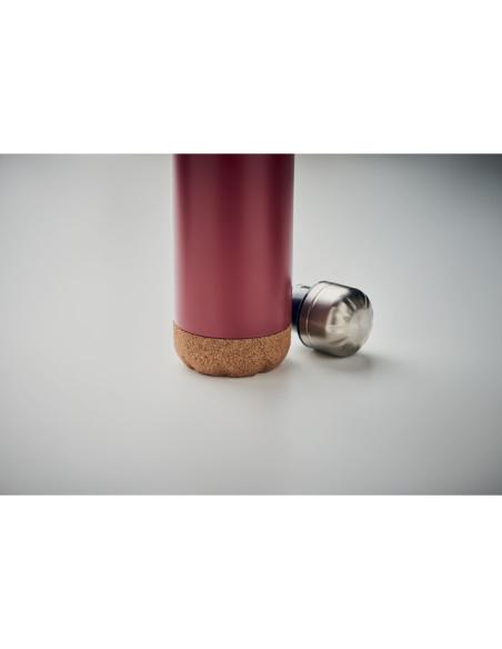 Botella agua de acero inoxidable Geelong doble capa con base de corcho sin BPA 600ml PERSONALIZABLE