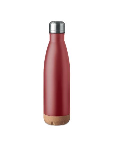 Botella agua de acero inoxidable Geelong doble capa con base de corcho sin BPA 600ml PERSONALIZABLE