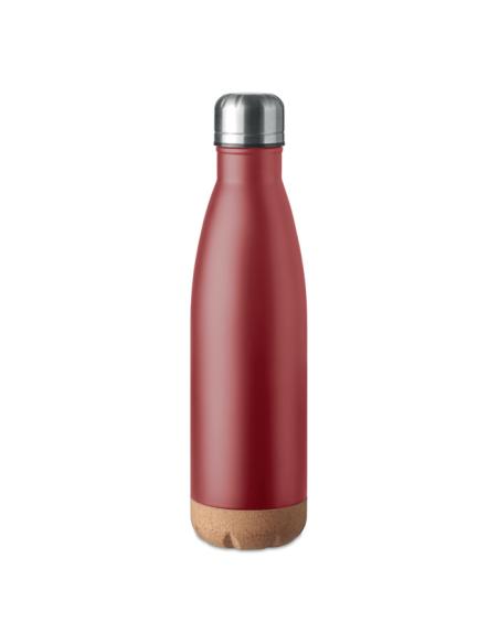 Botella agua de acero inoxidable Geelong doble capa con base de corcho sin BPA 600ml PERSONALIZABLE