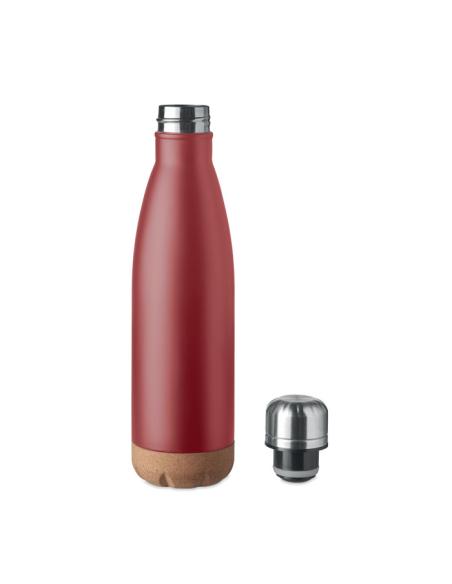 Botella agua de acero inoxidable Geelong doble capa con base de corcho sin BPA 600ml PERSONALIZABLE