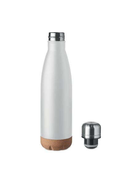 Botella agua de acero inoxidable Geelong doble capa con base de corcho sin BPA 600ml PERSONALIZABLE