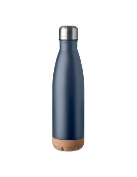 Botella agua de acero inoxidable Geelong doble capa con base de corcho sin BPA 600ml PERSONALIZABLE